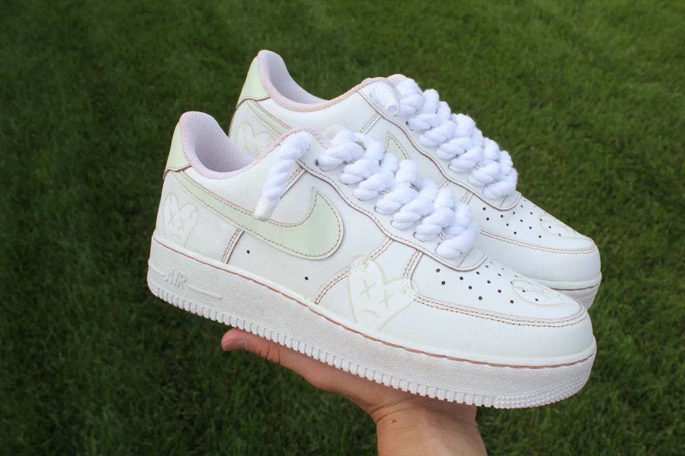 Custom Air Force 1 pasteldripcolorblockhand-painted