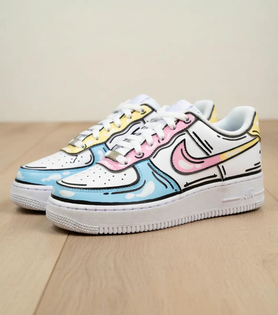 Custom Air Force 1 pastelfloralspringhand-painted