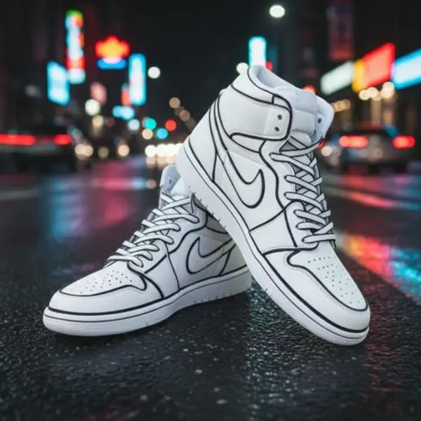 Custom Jordan 1 art design sneaker