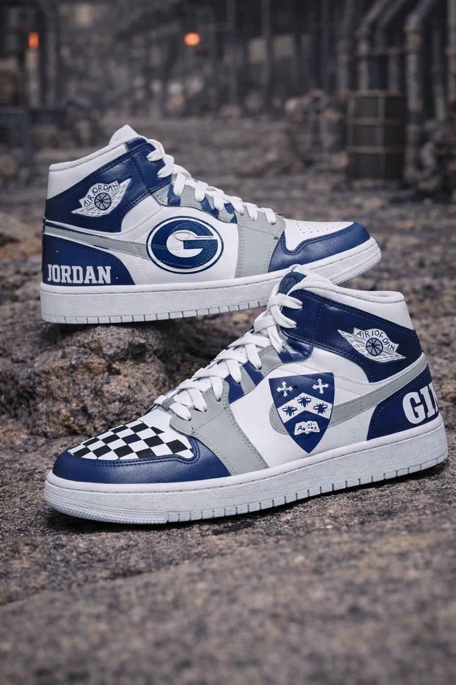 Custom Jordan 1 High greenshamrockcloverhand-painted