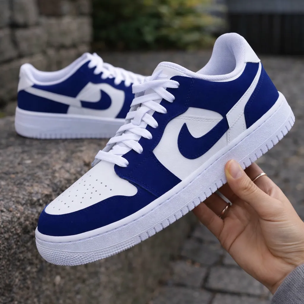 Custom Jordan 1 High purplewhiteclassiccolorblockhand-painted