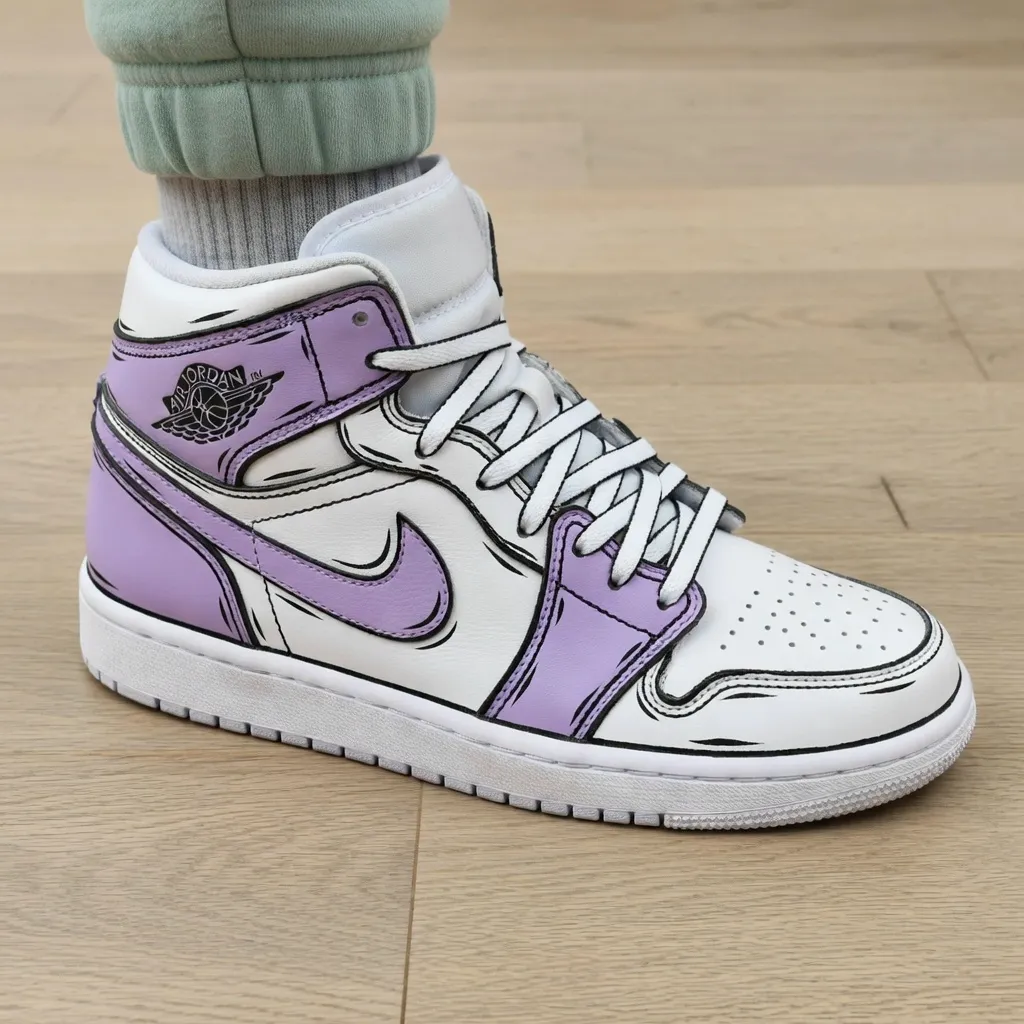 Custom Air Force 1 blackwhitecityskylinehand-painted