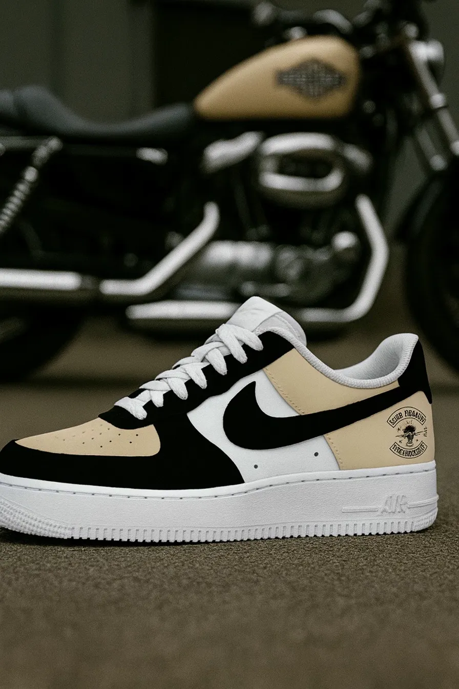 Motorcycle club custom AF1 bold club colors
