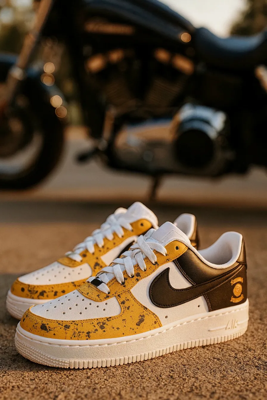 Custom Air Force 1 greycamobikerhand-painted