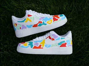 Custom Air Force 1 being painted by hand