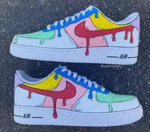StyleReels artist detailing swoosh on custom AF1