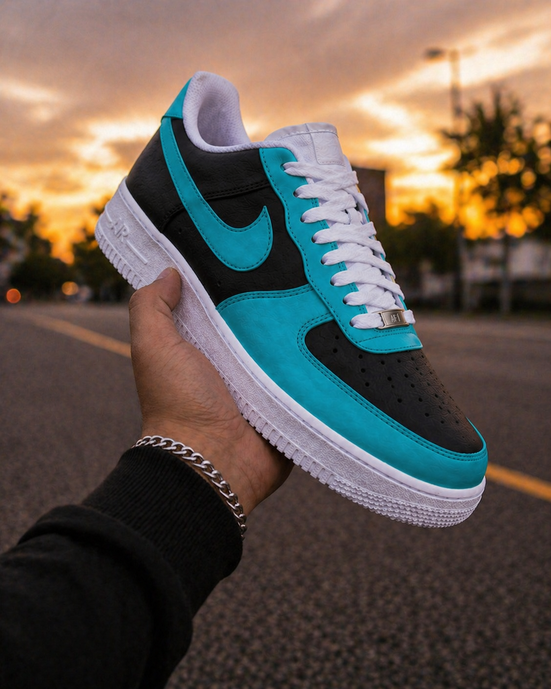 Custom Air Force 1 multicolorabstractshapeshand-painted