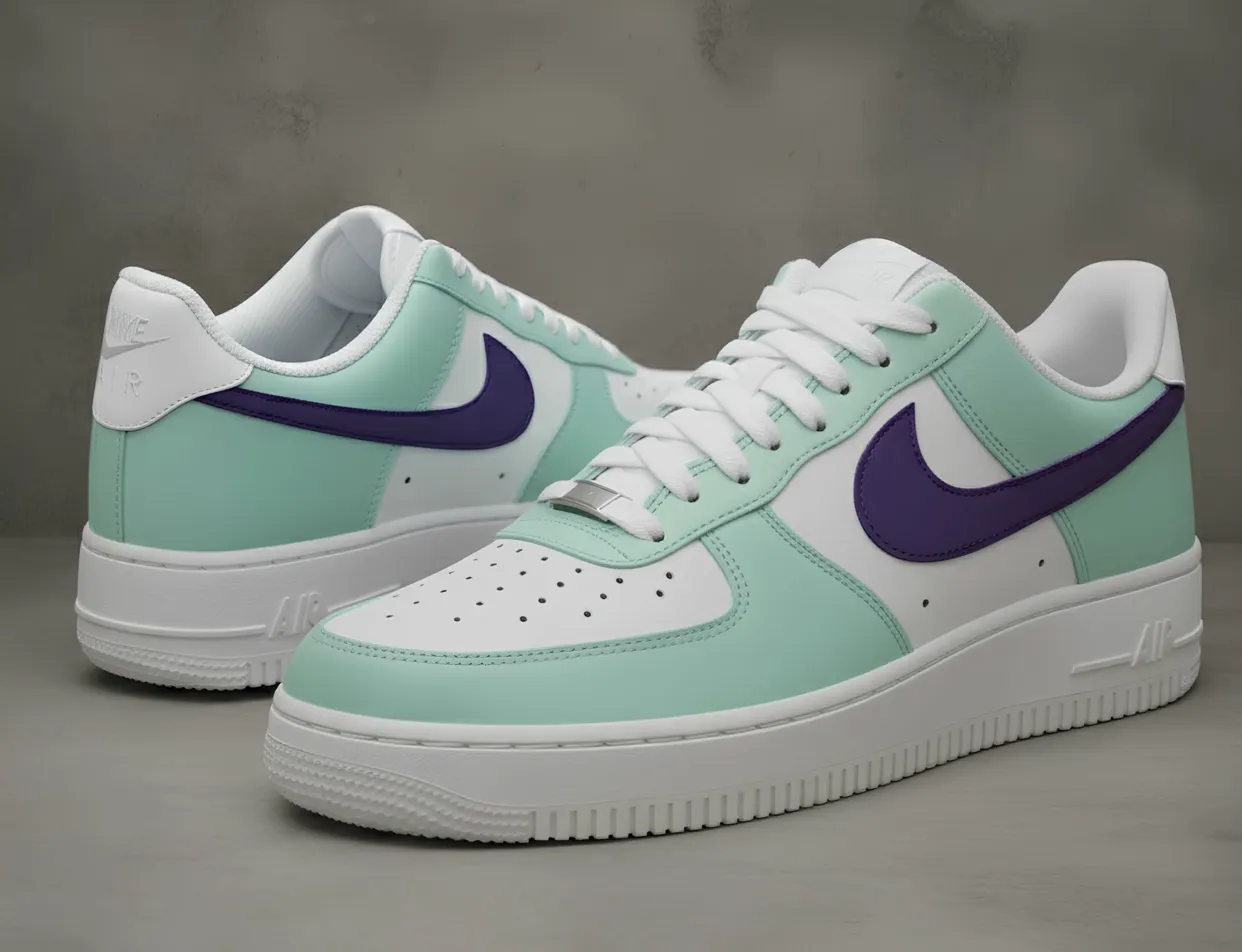 Custom purple school color Air Force 1 low