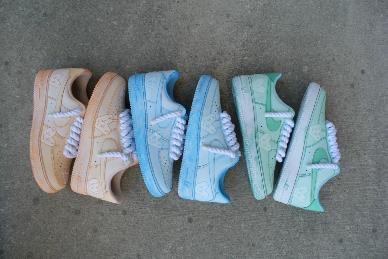 Orange blaze custom school Air Force 1