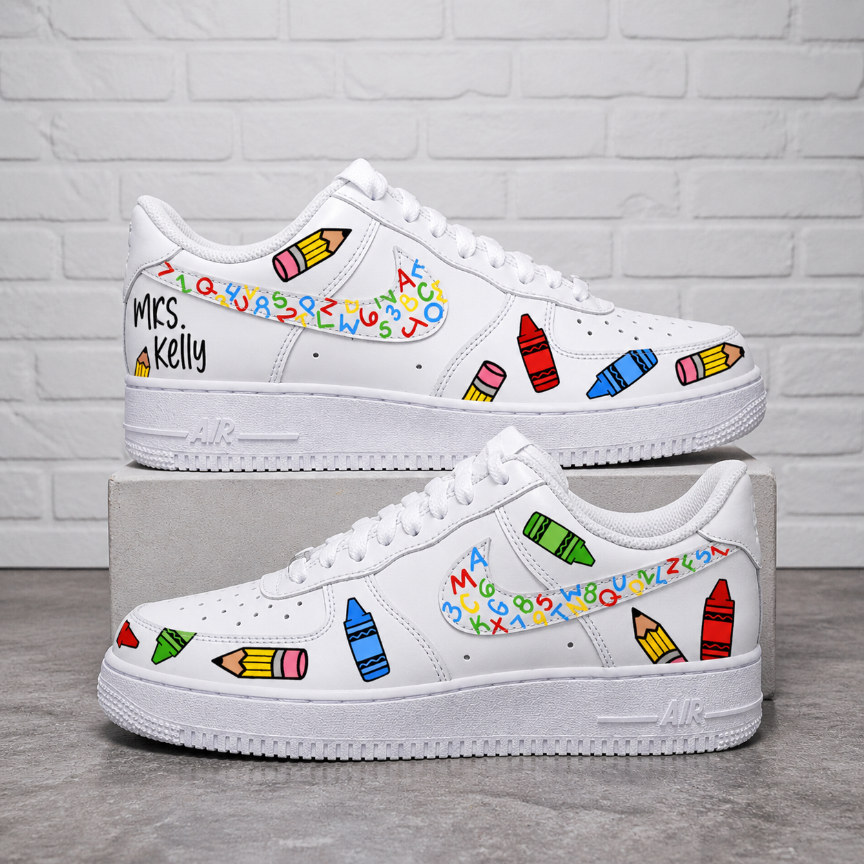 Custom Air Force 1 skybluecloudswooshhand-painted