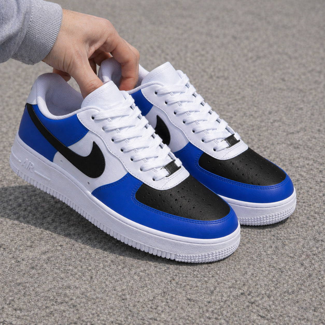 Custom Air Force 1 blackyellowcolorblockhand-painted