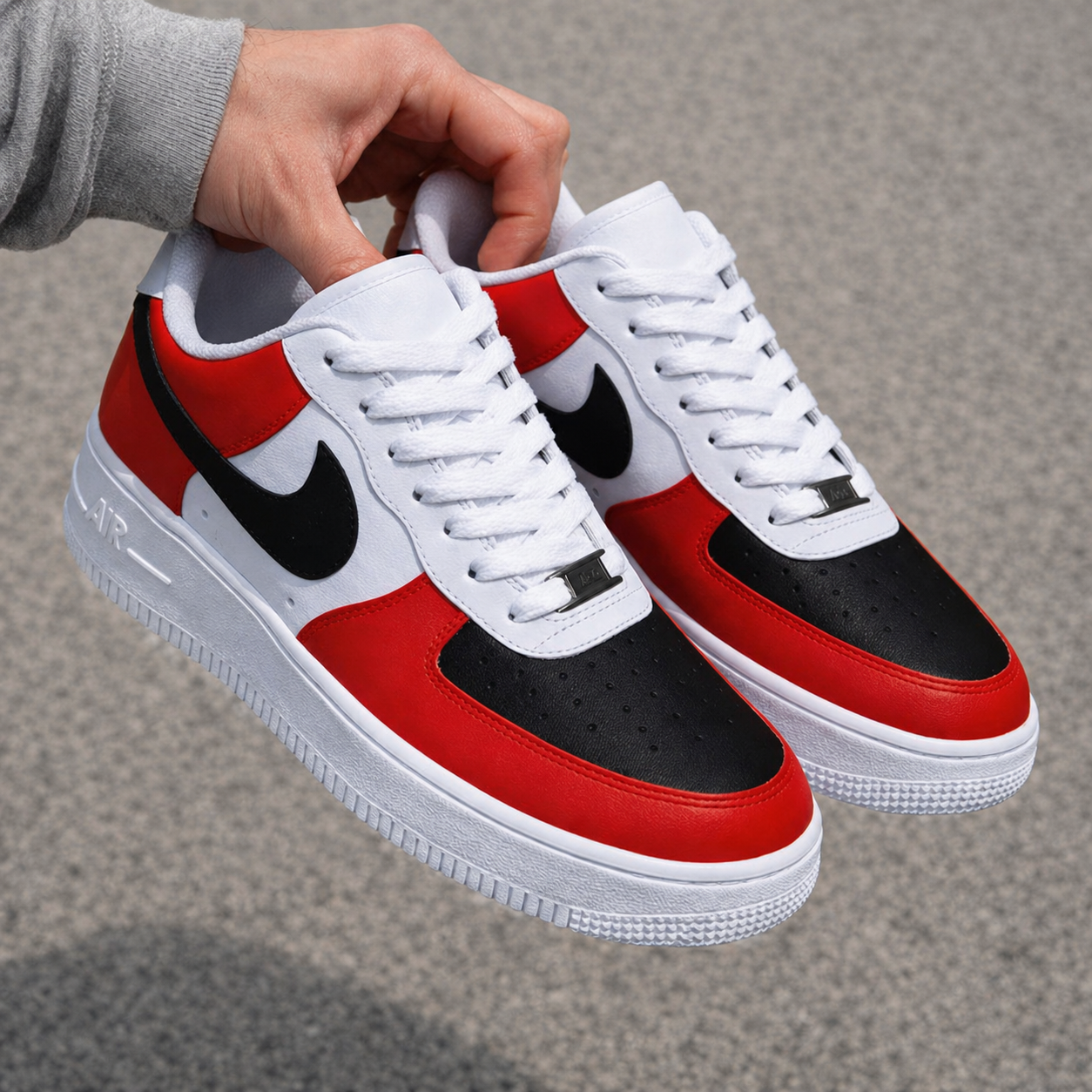 Custom Air Force 1 navyredcolorblockhand-painted