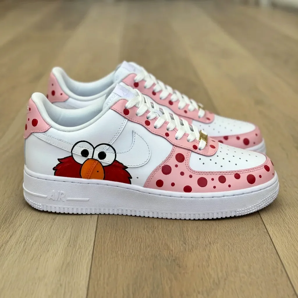 custom orange air force 1 design