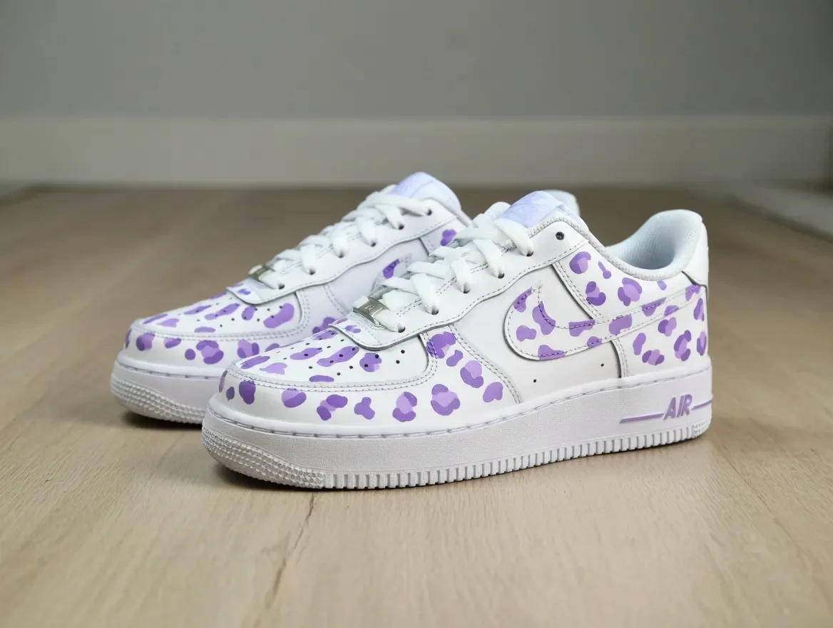 Custom Air Force 1 Low Black Yellow Two Tone Colorblock Hand Painted Sneakers 00