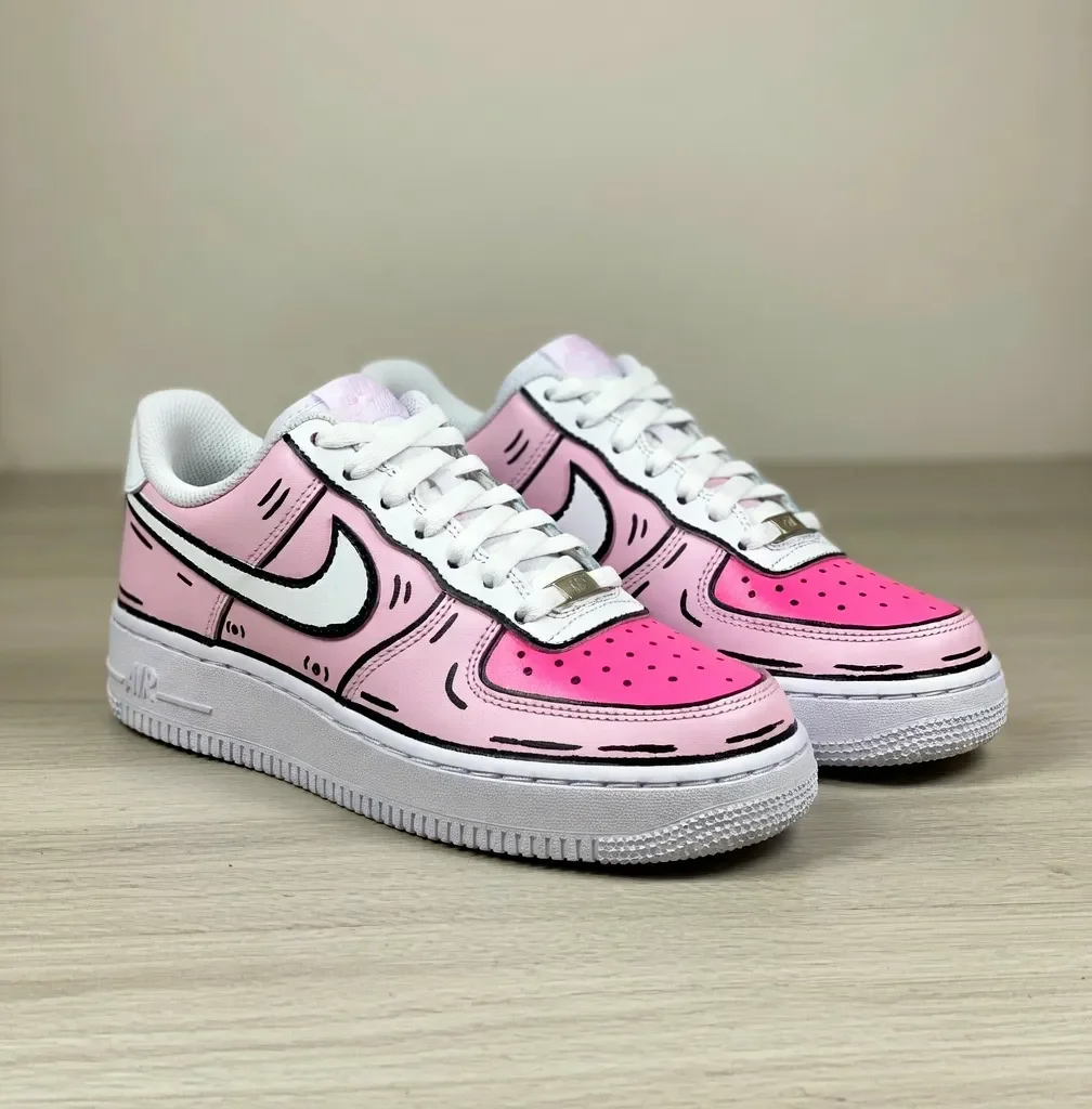 Custom Air Force 1 Low Gray Green Two Tone Colorblock Hand Painted Sneakers 001