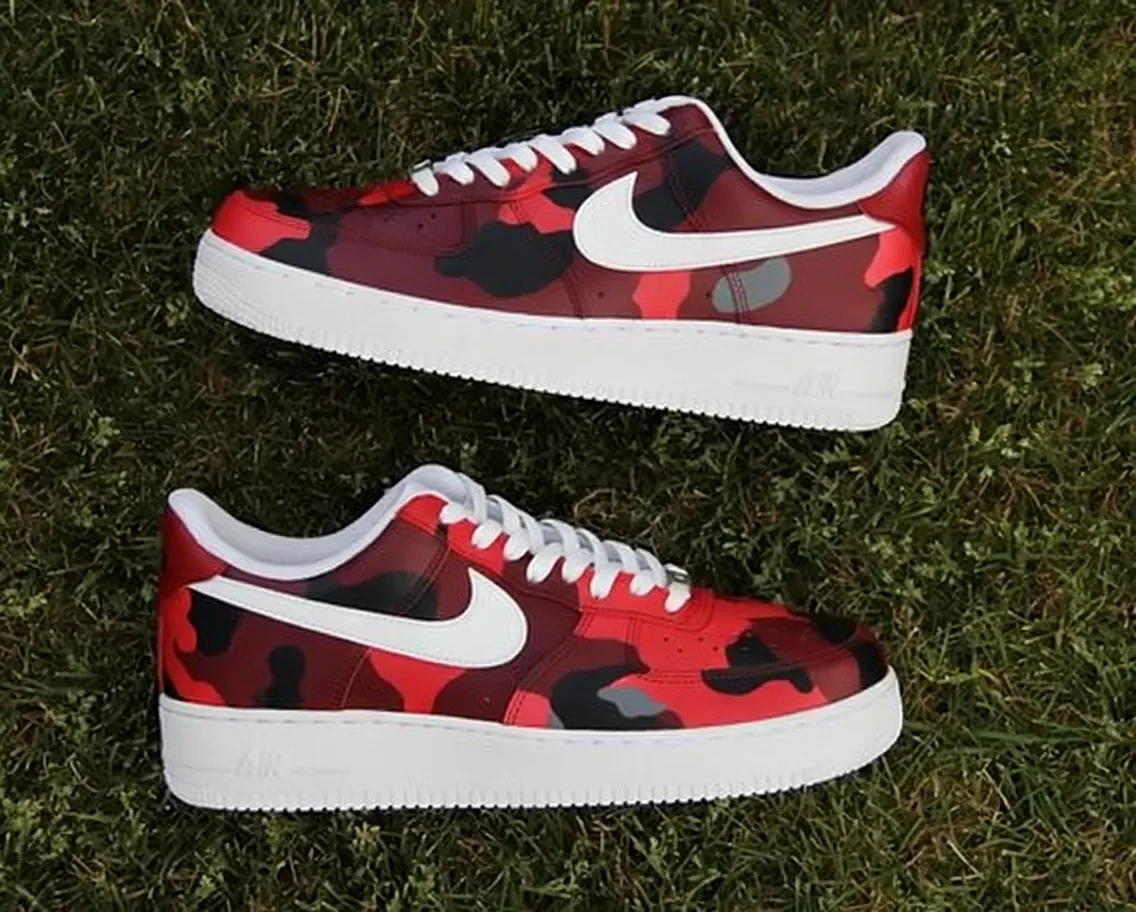 Custom Air Force 1 Low Purple White Hand Painted Art Hand Painted Sneakers 001